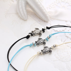 Summer Beach Turtle  Rope String Anklets For Women