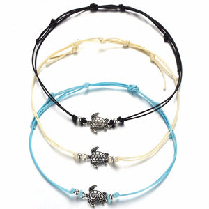 Summer Beach Turtle  Rope String Anklets For Women