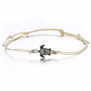Summer Beach Turtle  Rope String Anklets For Women