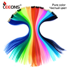 Load image into Gallery viewer, Colored 20 inch highlight synthetic hair clip in extensions
