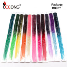Load image into Gallery viewer, Colored 20 inch highlight synthetic hair clip in extensions