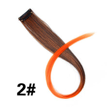 Load image into Gallery viewer, Colored 20 inch highlight synthetic hair clip in extensions