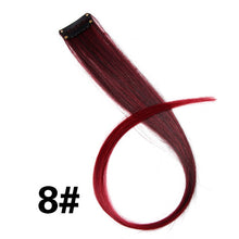 Load image into Gallery viewer, Colored 20 inch highlight synthetic hair clip in extensions