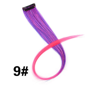 Colored 20 inch highlight synthetic hair clip in extensions