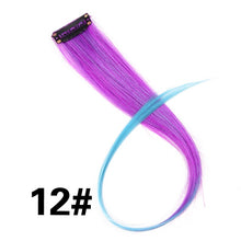 Load image into Gallery viewer, Colored 20 inch highlight synthetic hair clip in extensions