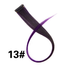 Load image into Gallery viewer, Colored 20 inch highlight synthetic hair clip in extensions