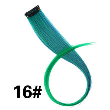 Load image into Gallery viewer, Colored 20 inch highlight synthetic hair clip in extensions