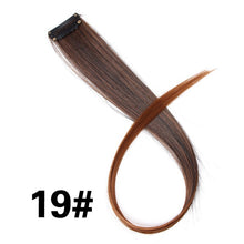 Load image into Gallery viewer, Colored 20 inch highlight synthetic hair clip in extensions