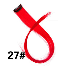 Load image into Gallery viewer, Colored 20 inch highlight synthetic hair clip in extensions