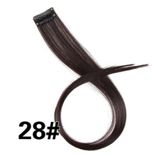 Load image into Gallery viewer, Colored 20 inch highlight synthetic hair clip in extensions