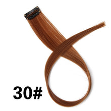 Load image into Gallery viewer, Colored 20 inch highlight synthetic hair clip in extensions
