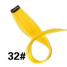 Load image into Gallery viewer, Colored 20 inch highlight synthetic hair clip in extensions