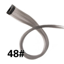 Load image into Gallery viewer, Colored 20 inch highlight synthetic hair clip in extensions