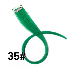 Load image into Gallery viewer, Colored 20 inch highlight synthetic hair clip in extensions