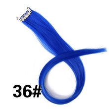 Load image into Gallery viewer, Colored 20 inch highlight synthetic hair clip in extensions