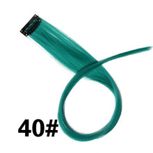 Load image into Gallery viewer, Colored 20 inch highlight synthetic hair clip in extensions