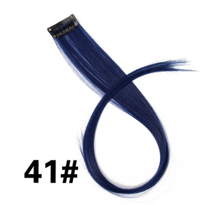 Colored 20 inch highlight synthetic hair clip in extensions