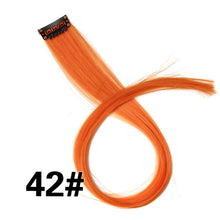 Load image into Gallery viewer, Colored 20 inch highlight synthetic hair clip in extensions
