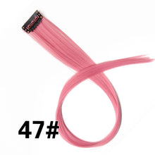 Load image into Gallery viewer, Colored 20 inch highlight synthetic hair clip in extensions