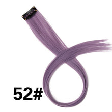 Load image into Gallery viewer, Colored 20 inch highlight synthetic hair clip in extensions