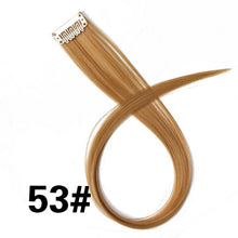 Load image into Gallery viewer, Colored 20 inch highlight synthetic hair clip in extensions