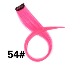 Load image into Gallery viewer, Colored 20 inch highlight synthetic hair clip in extensions