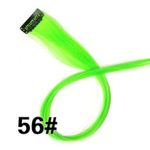 Load image into Gallery viewer, Colored 20 inch highlight synthetic hair clip in extensions