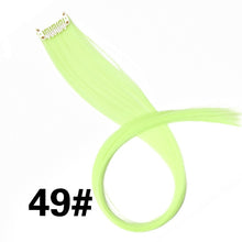 Load image into Gallery viewer, Colored 20 inch highlight synthetic hair clip in extensions