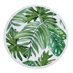 Tropical plants Microfiber Beach Towel / Tassel Blanket /Tapestry Home Decor