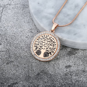 Tree of Life Crystal  Pendant Necklace