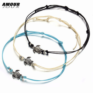 Summer Beach Turtle  Rope String Anklets For Women
