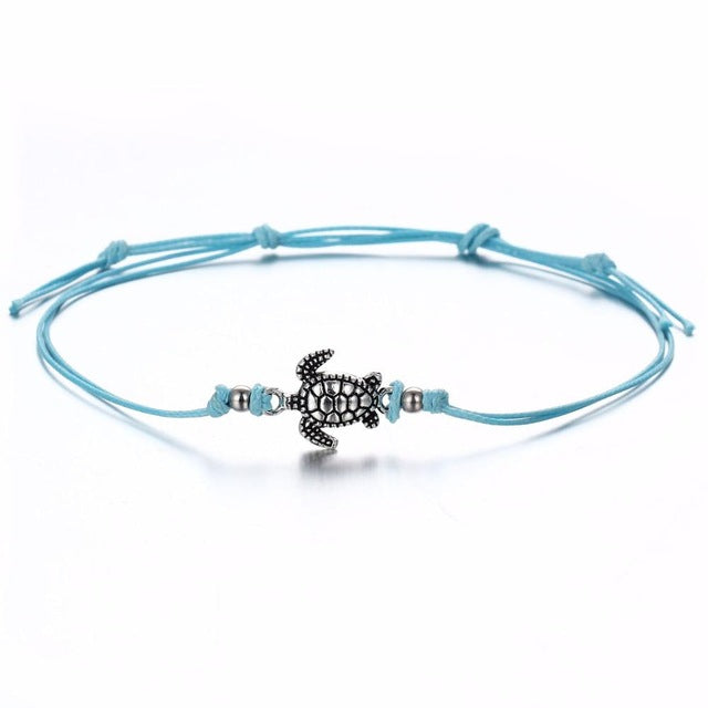 Summer Beach Turtle  Rope String Anklets For Women