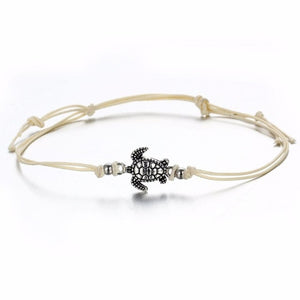 Summer Beach Turtle  Rope String Anklets For Women