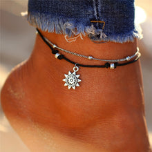 Load image into Gallery viewer, Vintage Multiple Layers Anklets Retro Elephant Sun Pendant Foot Jewelry