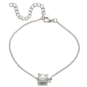 Vintage Multiple Layers Anklets Retro Elephant Sun Pendant Foot Jewelry