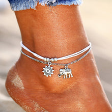 Load image into Gallery viewer, Vintage Multiple Layers Anklets Retro Elephant Sun Pendant Foot Jewelry