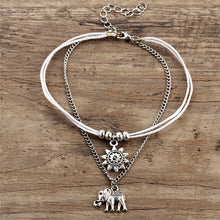 Load image into Gallery viewer, Vintage Multiple Layers Anklets Retro Elephant Sun Pendant Foot Jewelry