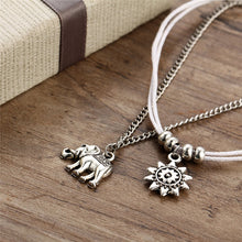 Load image into Gallery viewer, Vintage Multiple Layers Anklets Retro Elephant Sun Pendant Foot Jewelry