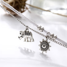 Load image into Gallery viewer, Vintage Multiple Layers Anklets Retro Elephant Sun Pendant Foot Jewelry