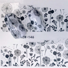 Load image into Gallery viewer, Nail Stickers of lavender blooming Flowers and more... for nail art