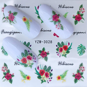 Nail Stickers of lavender blooming Flowers and more... for nail art