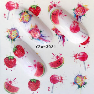 Nail Stickers of lavender blooming Flowers and more... for nail art