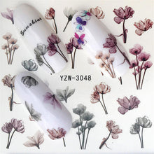 Load image into Gallery viewer, Nail Stickers of lavender blooming Flowers and more... for nail art