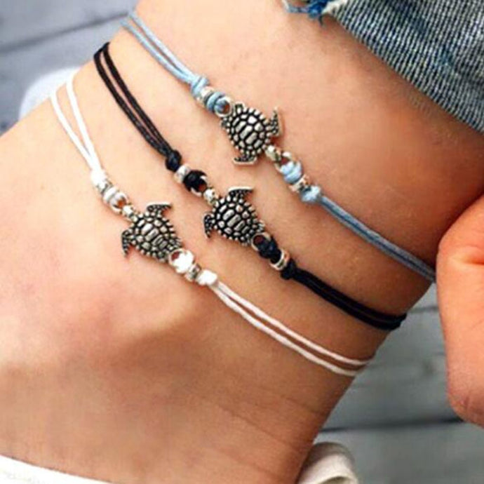 turtle motif Rope string anklet