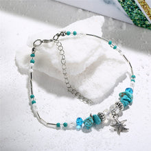 Load image into Gallery viewer, Starfish/ Beads/ Stone Anklet