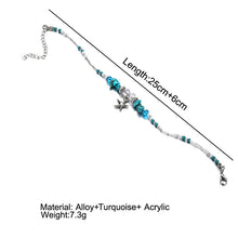 Load image into Gallery viewer, Starfish/ Beads/ Stone Anklet