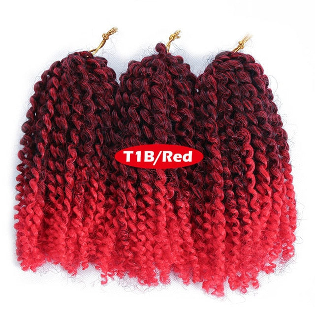 Twist Braids kinky Twist Hair 8 inches Curly  Hair  Braids Hair synthetic Hair Extensions