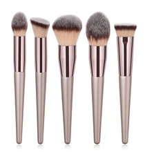 Load image into Gallery viewer, 10pcs/set Champagne makeup brushes set for cosmetic foundation powder blush eyeshadow kabuki blending make up brush beauty tool