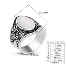 Load image into Gallery viewer, Vintage Silver Big Stone Ring for Women Fashion Bohemian Boho Jewelry