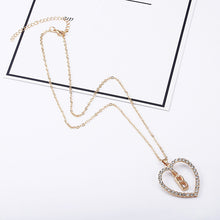 Load image into Gallery viewer, Gold color heart necklaces &amp; pendant